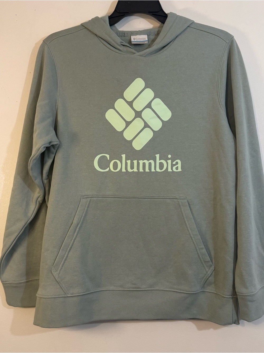 Columbia Trek Hoodie Mens Medium NWT Sage Green Logo Pullover